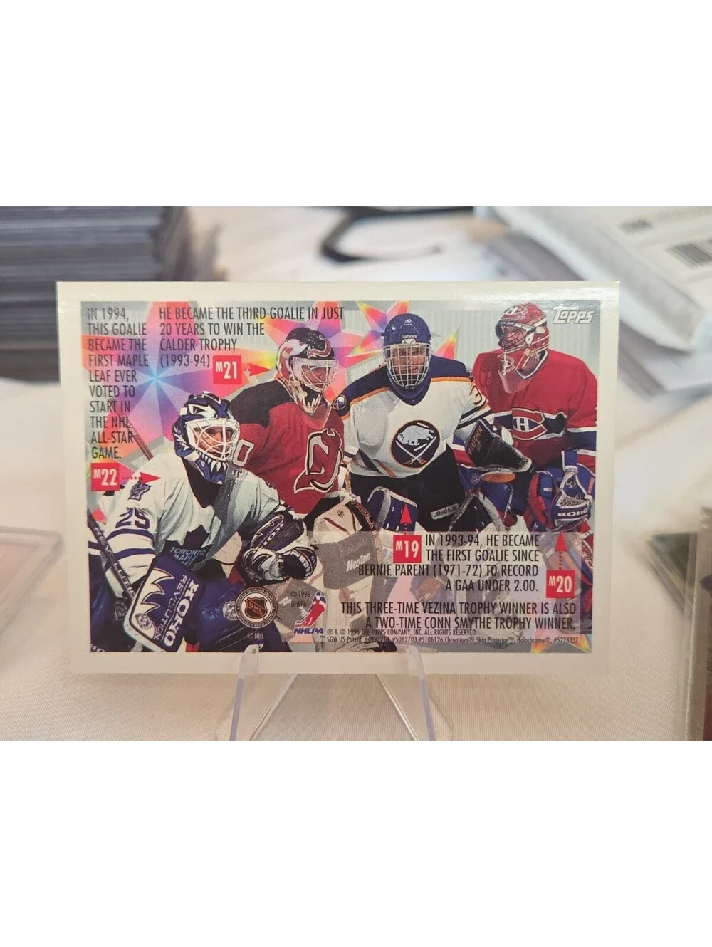 1995-96 TOPPS FELIX POTVIN #M22 MYSTERY FINEST TORONTO MAPLE LEAFS